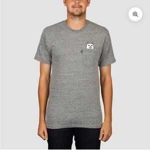 RIPNDIP LORD NERMAL POCKET T-SHIRT HEATHER GREY Mens medium